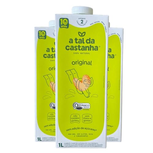 Bebida Vegetal Original Orgânica A Tal da Castanha Sem Lactose 3x 1 litro