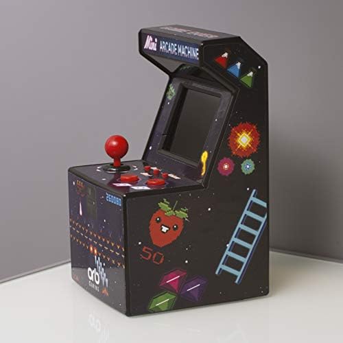 Mini Arcade Machine, 240 In-Built Games, 8-Bit Retro Arcade Games, 2.5 Full Colour Screen, 8-Way Joystick, 2 Buttons, Volume Control, Perfect Gift - Thumbs Up!