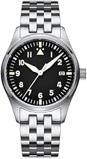 ADDIESDIVE automatische Uhr Unterwasser-Piloten 200m Armband aus Stahl Zifferblatt Schwarz, My-H2