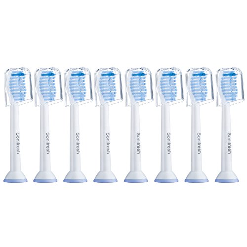 Replacement Toothbrush Heads Sensitive Sonic Toothbrush Heads Compatible with Philips Sonicare Electric Toothbrush(8 Pack)