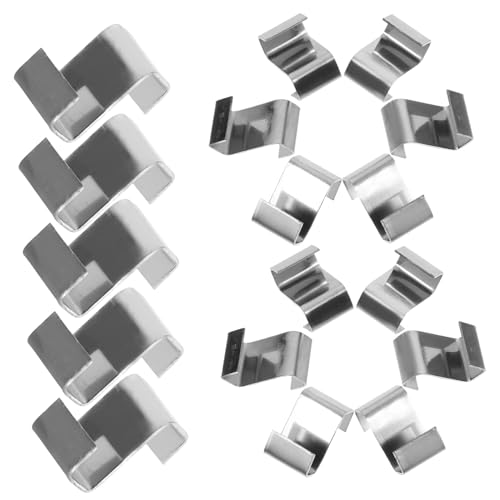 Ciieeo 25 Piezas De Clips De Metal Para Invernadero Para Plantas Para Tableros Impermeables Con Botón En Z Para Fijación De Paneles De Vidrio De Acero Inoxidable