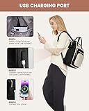 LOVEVOOK Laptop Backpack for Women, 17 inch Womens Backpack for School College with USB Port & Anti-theft Zipper, Large Computer Laptop Rucksack Casual Daypacks for Business Travel, Black Beige - Image 7