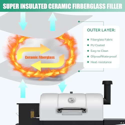 67342 Grill Thermal Insulated Blanket for Pit Boss 800, Pro 820 and Pro 850 Series 820FB, 820S, 820SC, 850G Wood Pellet Grills, Smoker Insulation Blanket Pro Series 820 for Winter Cooking