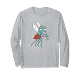 蚊 漫画 おもしろ虫 長袖Tシャツ