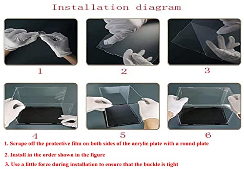 Clear Acrylic Display Case Box ?Versatile Collectibles Display Dustproof Showcase with Thickening Base?for Display Figures Collectibles ((6x6x10inch/15x15x25cm)