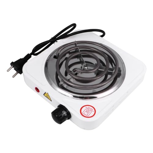 TOBBOMEY Estufa Eléctrica Portátil De Sobremesa Quemador Regulable, 1000 W, Protección Contra Sobrecalentamiento, Diseño Antivibración, Para Camping y Uso Doméstico