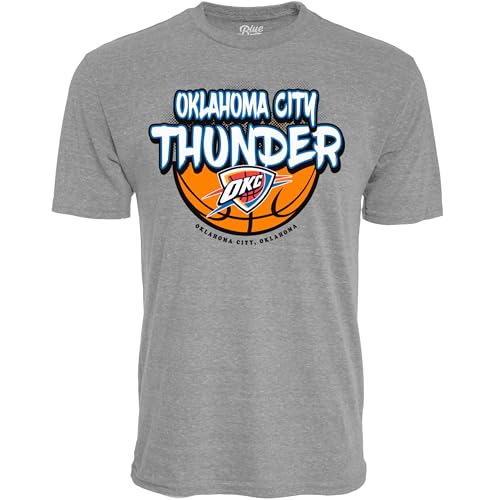 Oklahoma City Thunder NBA Officially Licensed Tri-Blend T-Shirt Heather Gray, Small