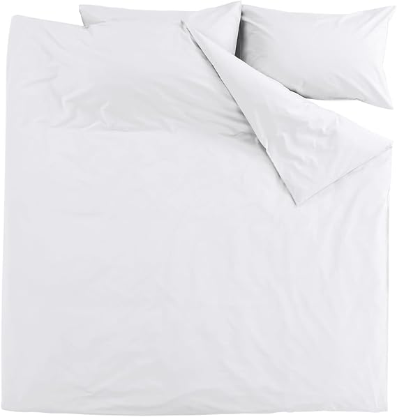 Christy 200TC Organic Super King Duvet Cover Set | Classic White | 100% Certified Organic Cotton Bedding | Super Soft and Smooth Bed Linen