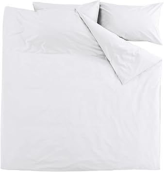 Christy 200TC Organic Super King Duvet Cover Set | Classic White | 100% Certified Organic Cotton Bedding | Super Soft and Smooth Bed Linen