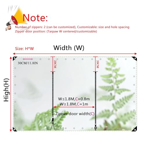Bâche en PVC transparent avec porte zippée pour fermer la terrasse - 2