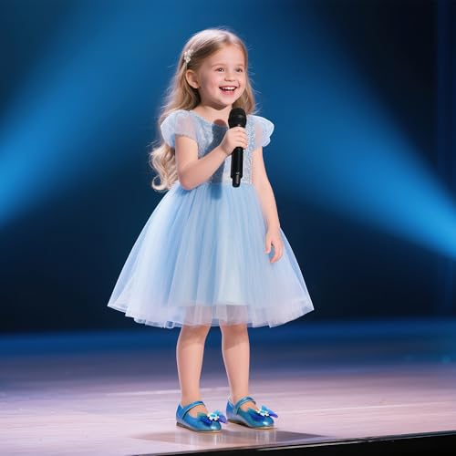 Otter MOMO Toddler Little Girls Princess Shoes Mary Jane Ballerina Flats Flower Girl Dress Shoes3