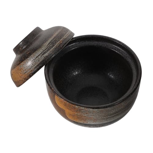 FUNOMOCYA Ciotola Giapponese in Ceramica con Coperchio Zuppiera per Ramen Uova al Vapore e Dessert Resistente e Facile da Pulire per Cucina Washoku e Uso Quotidiano