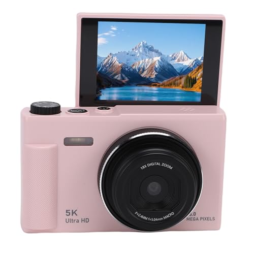 Annadue 18X Y[ 2.8 C` 180° tbv XN[fW^ J 5K 75MPAsʐ^ARec쐬p̃I[gtH[JX Vlog JB (PINK)