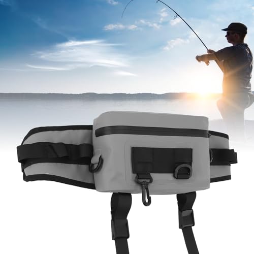 Pochete de Pesca, Pacote de Cintura de Pesca, Alça Ajustável, Fechamento Com Zíper, Leve para Caminh