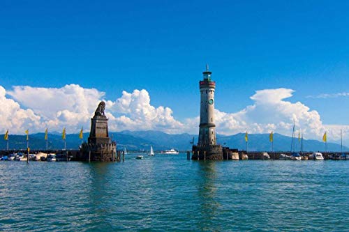 SHILIHOME Lago di Costanza Germania Dipinto dai Numeri Fai da Te Unici