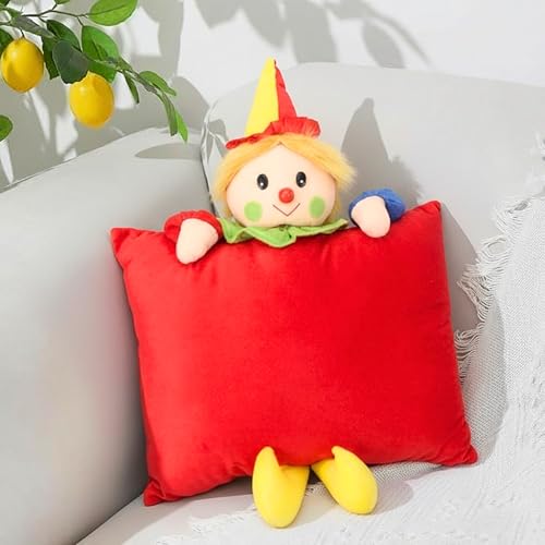 Image of Tickles Stuffed Soft Jocker Cushion Toy Pillow Car (Size: 33 cm Color: Red)