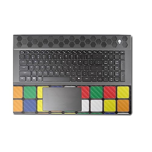Image of MightySkins Carbon Fiber Skin Compatible with Alienware M18 R1 (2023) Full Wrap Kit - Puzzle Cube | Protective, Durable Textured Carbon Fiber Finish | Easy to Apply & Change Styles | Made in The USA