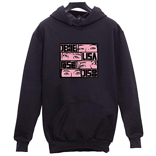 Moletom Canguru Unissex Black Pink Kpop Integrantes Banda (Preto, M)