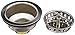 Keeney 1433SS 3-1/2-in dia Twist and Lock Sink Strainer with Basket, Stainless Steel