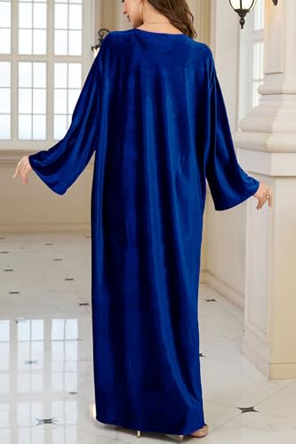 Women's Cotton Kaftan Loungewear Boho Homewear Oversized Kimono Maxi Beach Dress Cover Ups Robes4