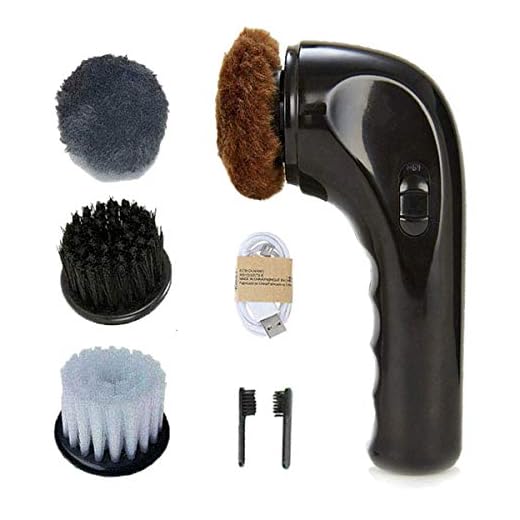 Electric Hand Held Shoe Polisher Black Shoe Boot Polish Shoe Shine Kit Shoe Buffer Machine Automatic Shoe Cleaner Boot Shinner Mini (black)