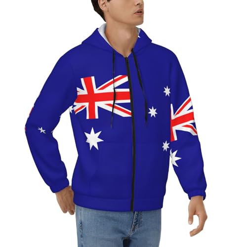 Sweat à capuche décontracté EdWal veste zippée homme motif australien
