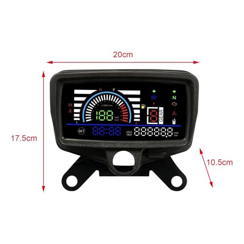 Compteur kilométrique moto 12V avec tachymètre numérique pour CG125 150 - 5