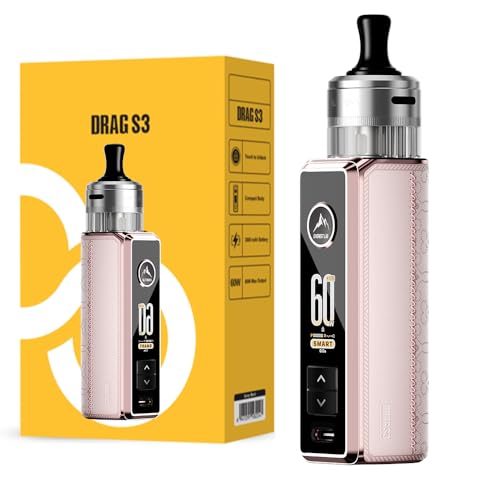 DRAG S3, For VOOPOO Drag S 3 Pod Kit 60W 3000mAh Battery + 5ml PNP-X Cartridge MTL (PNP X 0.6Ω +...