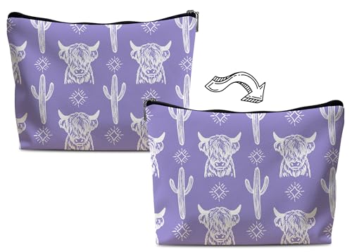 Image of Western Makeup Bag - Cowgirl Stuff - Leather Cow U