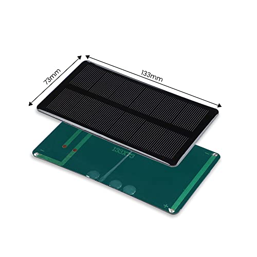 Sunyima 5Pcs Polycrystalline Mini Solar Panels Solar Cells Solar System Kit 6V 180Ma 133Mm X 73Mm/5.23"X 2.87" For Diy Electric Toy Materials Photovoltaic Cells Solar Diy System Kits #TOP2