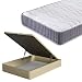 FACTORY COLCHON - Pack Colchón Viscoelástico + Canapé De Madera Hard 135x190 Color Roble