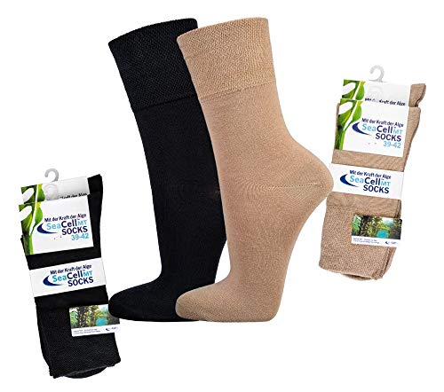 Leo Design 4 Pack Cotton Seacell Dress Socks, Men & Women, Business, Super Soft4