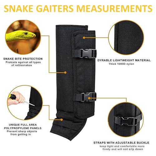 Guêtres de protection contre les serpents résistantes à l'eau et sangle