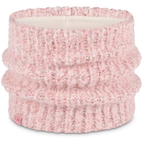 Tour de cou rose Buff Knitted & Fleece pour les sorties d'hiver et balades quotidiennes