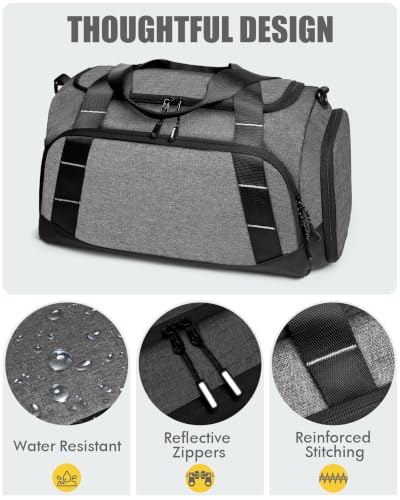 Image of Small Gym Bag for Men, Travel Duffle Bag with Shoe Compartment