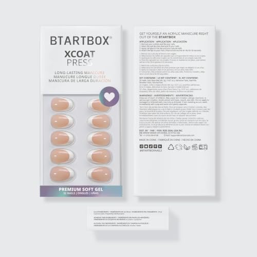BTArtbox Press On Nails, Extra Short Almond French Nails, 32 Pcs Full Kit by BTArtbox - Used condition - Image 3