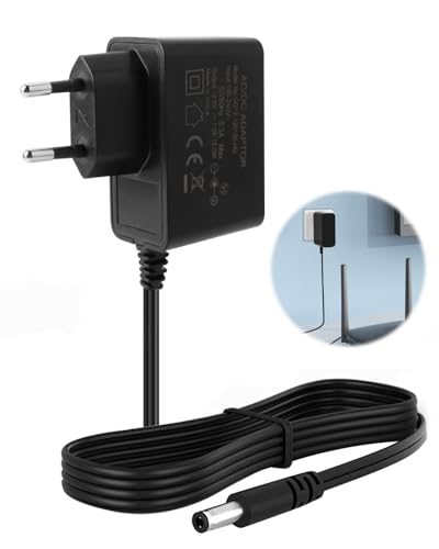 12V 1A Adaptateur Secteur, Alimentation Universelle AC 100-240V 50/60Hz, Chargeur DC 5,5mmx2,1mm pour Box TV Routeur Bandes LED Caméra CCTV Surveillance et Autres Appareils Électroniques 1,5M
