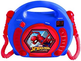 Lexibook Disney Princess Rapunzel CD player for kids with 2 toy microphones, headphones jack, with batteries, pink, RCDK100DP