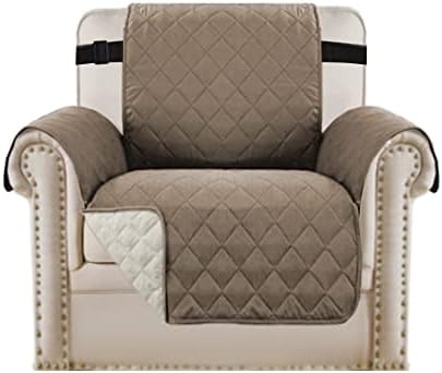 BellaHills Sofa Protectors for Pets/Dogs/Kids Sofa Covers 3 Seater Couch Covers Furniture Protector Covers Soft Quilted with Non Slip Strap Seat Width: 66" | 3 Seater, Khaki/Beige