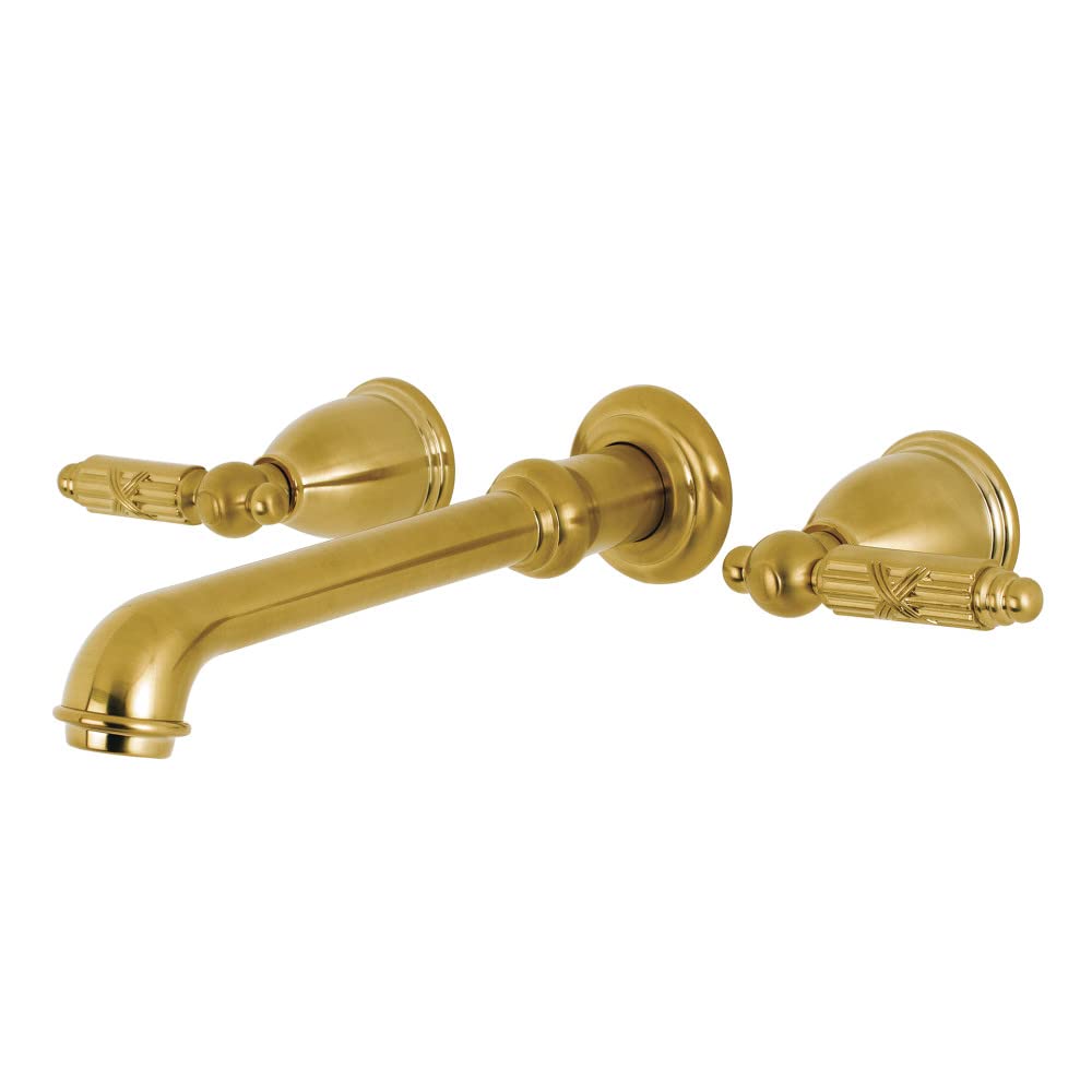 Kingston Brass KS7027GL Grifo de bañera Romano de Montaje en Pared de 2 manijas, Latón Satinado