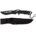 MTech USA MT-621BK Fixed Blade Tactical Knife, Black Sawback Blade, Black Stainless Steel Handle, 12-Inch overall