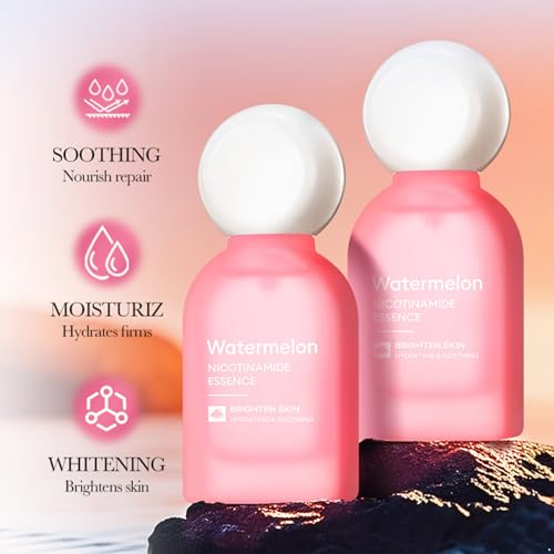 FEESHOW Daily Skin Care Serum with Watermelon, 50ml Hydrating Moisturizer for Face Pink One Size