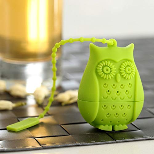 Cute Animal Silicone Tea Filters Tea Infuser Unicorn Shark Squirrel Cat Owl Elephant Tea Strainer Steeper-Ideal Gift For Tea Lovers (6Pcs1) #TOP2