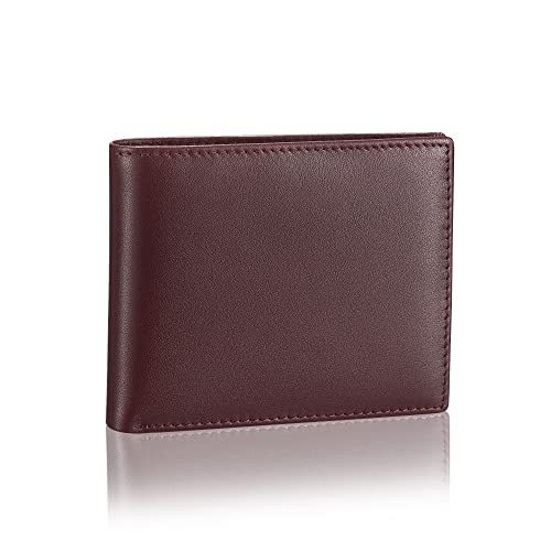 HISCOW Leather Slim Bifold Wallet with 6 Credit Card Slots, Italian Calfskin (Bordeaux)4