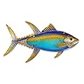 LIFFY Metal Fish Wall Decor Fish Metal Wall Art Hanging Metal Outdoor Wall Art for Outdoor Ocean Beach Sea Pool Decor