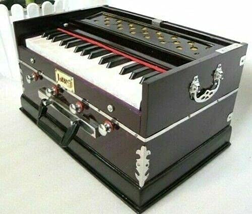 Professionelles Harmonium mit 4 Stoppern, Doppelbalg und 32 Tasten in Schwarz