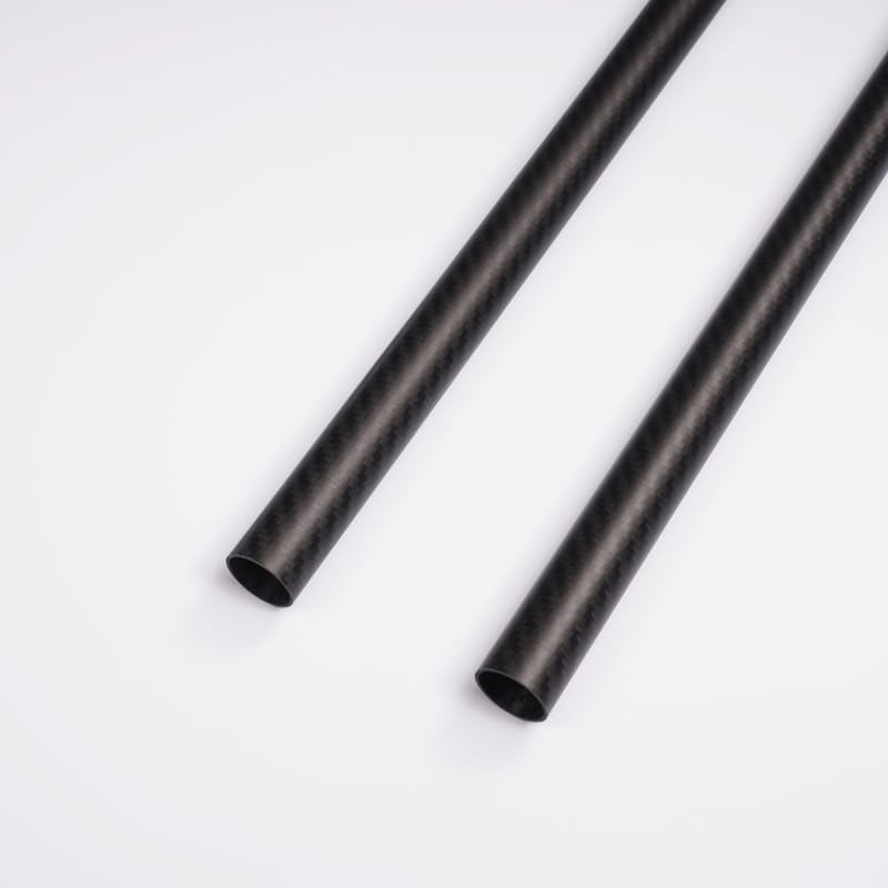2pcs/Bag 25*23*500 1.0mm Thickness Twill Matte 3K 100% Carbon Fiber Round Tube in Stock - (Color: 2pcs 25X23X500)