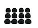 12 Black Silicon Replacement Earbuds for Sony Earphones Cx1 Ex32 Ex33lp Ex34sc Ex35b Ex36v Ex52 Ex55 Ex56lp Ex71 Ex75 Ex76 Ex81 Ex85 Ex90 Ex300 Ex500lp Ex700lp Ex51 Ex700 Nc11 Nc22 Nc32 Xb40ex Xb20ex