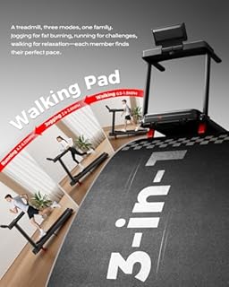 Abonow Foldable Treadmill for Home Small with Incline - 3.0HP Quiet Walking Pad Treadmill with Handles, 300LBS Capacity, Home Office 3-in-1 Portable Treadmills for Running Jogging Walking