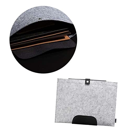 NUOBESTY Document Carrier Bag Felt File Folders Paper Organizer Teacher Tote Bag Letter Briefcase School Supplies Eco-Friendly Felt Light Grey